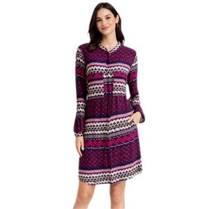 H&M Divided Shirt Dress, Boho Print, 12